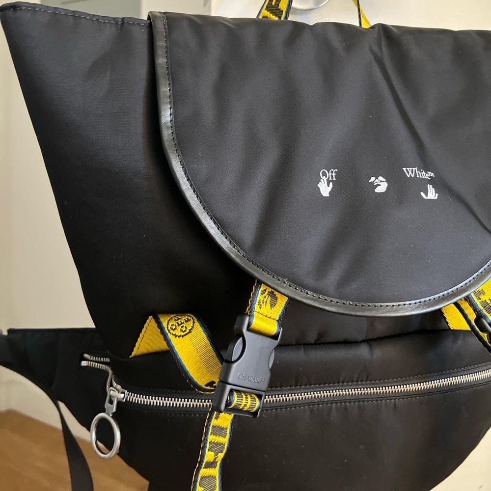 Off-White Industrial Logo Print Backpack